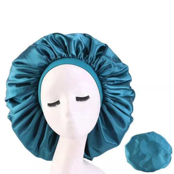 bonnet satin pour cheveux large