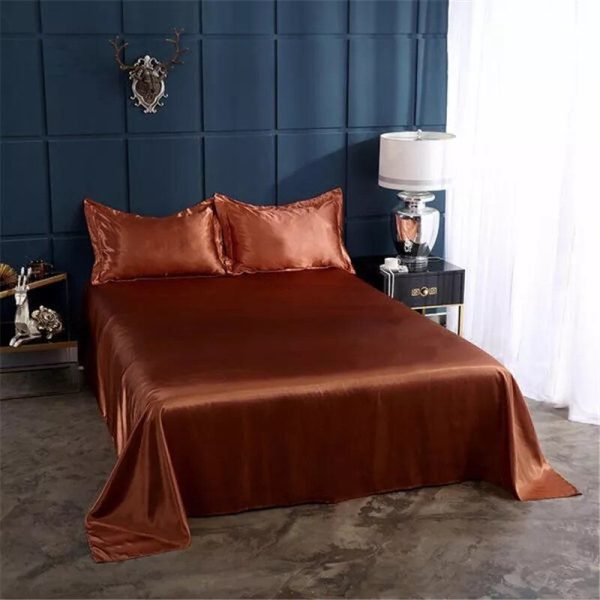 drap en satin marron
